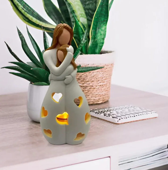 Symbolischer Mutter-und-Kind-Kerzenständer