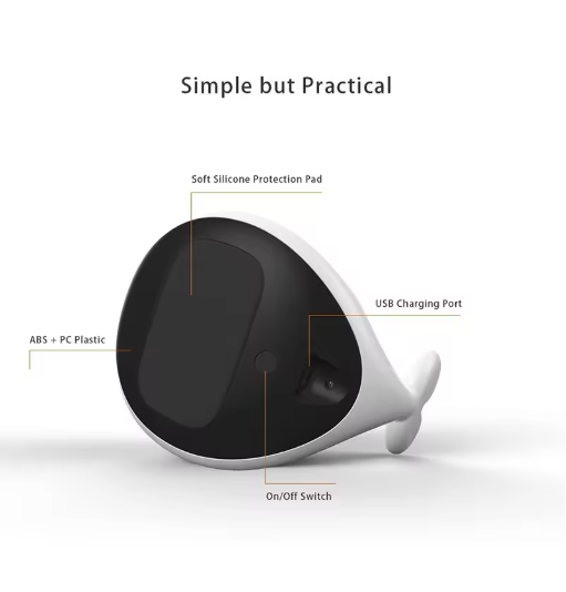 Charmante Farbwechsel-Wal-Nachtleuchte