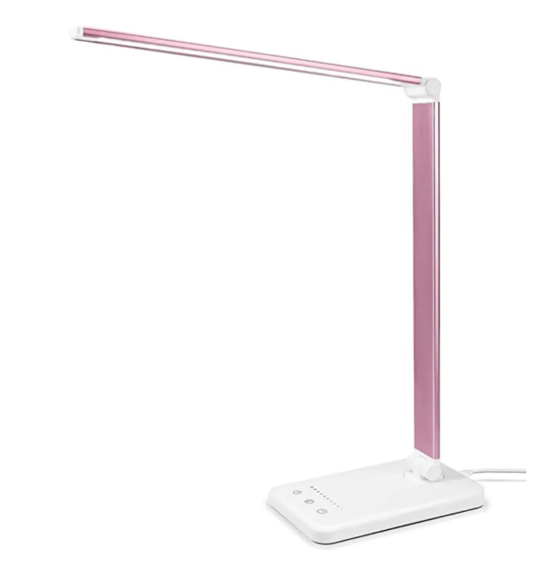 Moderne verstellbare LED-Schreibtischlampe mit drahtloser Ladung