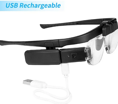 Wiederaufladbare freihändige Lupe