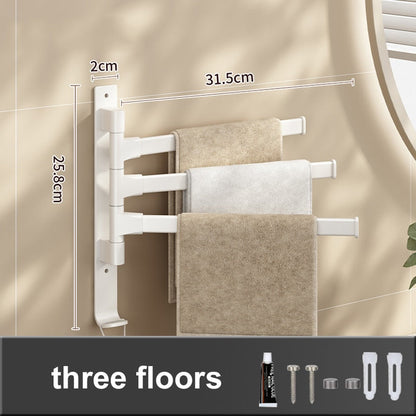 Wandmontierter, drehbarer Handtuchhalter - selbstklebend, bohrfrei