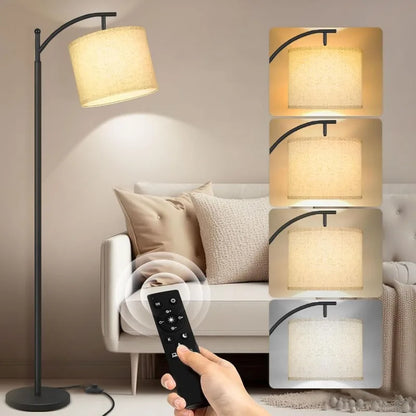 Arc Stehlampe mit Fernbedienung - Einstellbare Helligkeit & Farbtemperature für Zuhause