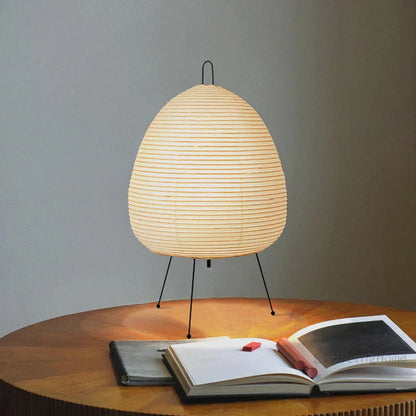 Garduru Wabi-Sabi Tischlampe | Elegante Reispapierlampe | Zen-Inspiration für Schlafzimmerdeko - Akari