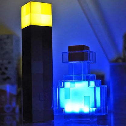 Minecraft Potion Lampe – Farbwechselnde LED-Nachtlicht mit Touch-Steuerung & USB wiederaufladbar