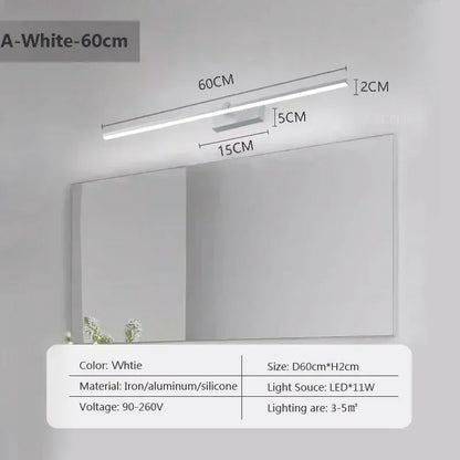 RoyaleGlow Moderne LED Badezimmer Wandleuchte mit einstellbarem Tricolor Licht