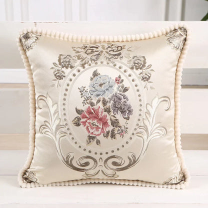 Florentina – Vintage Jacquard Kissenbezug mit europäischem Spiegelmuster