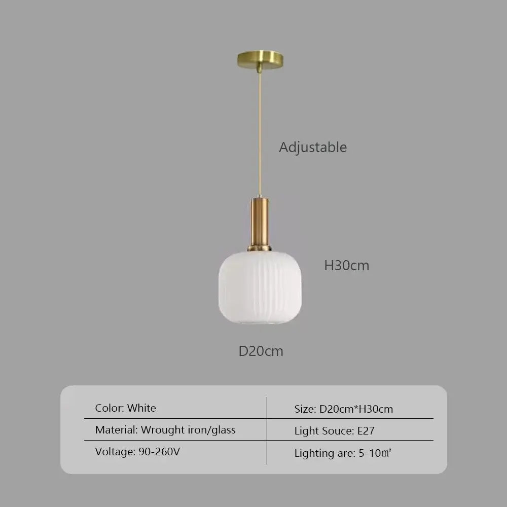 Pendelleuchte: Moderne nordische Glas-Hängelampen