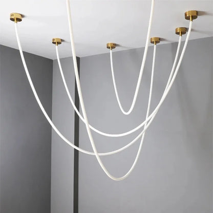Minimalistisches Linienkunst-Design Kronleuchter Wohnzimmer Esszimmer Dekoration Kronleuchter Flur LED-Beleuchtung