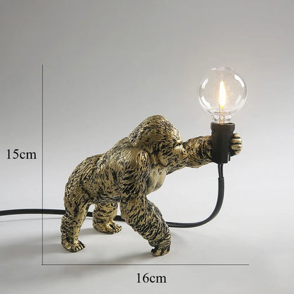 Garduru Gorilla Tischlampe | LED Nachtleuchte | Tierische Tischbeleuchtung für Zuhause