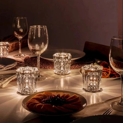 Wiederaufladbare Tischlampe mit Kristalldetails | CrystalGlow