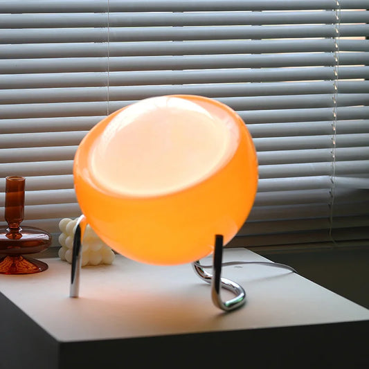 Bauhaus Mittelalter Innen Tischlampe Schlafzimmer Nachttisch Wohnzimmer Glas kreative Dekoration Schreibtischlampe Nordisch LED Retro Nachttischlampen