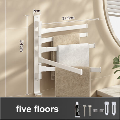 Wandmontierter, drehbarer Handtuchhalter - selbstklebend, bohrfrei