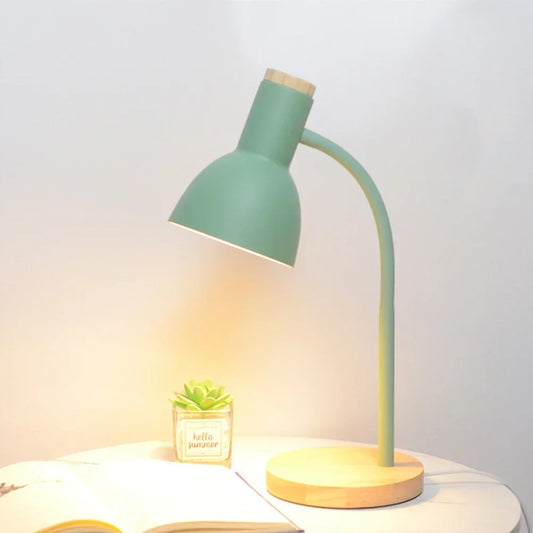 Garduru Schreibtischlampe | Skandinavisches Design | Holz & Eisen | Faltbar & Augenschonend