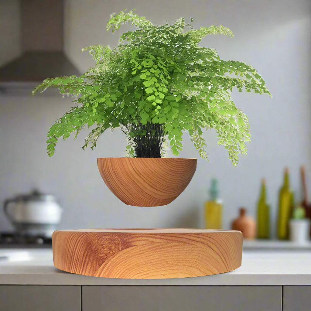 Schwebender Air Bonsai Topf – Magnetischer schwebender Pflanzenkübel für moderne Schreibtischdekoration