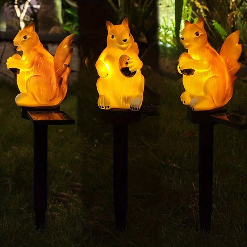 Solar Squirrel Landscape Lights: Außenbeleuchtung