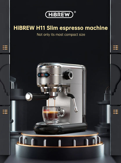 Slim Espresso Maschine – 20-Bar Halbautomatische Kaffeemaschine für ESE-Pads & gemahlenen Kaffee