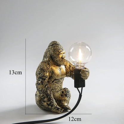 Garduru Gorilla Tischlampe | LED Nachtleuchte | Tierische Tischbeleuchtung für Zuhause