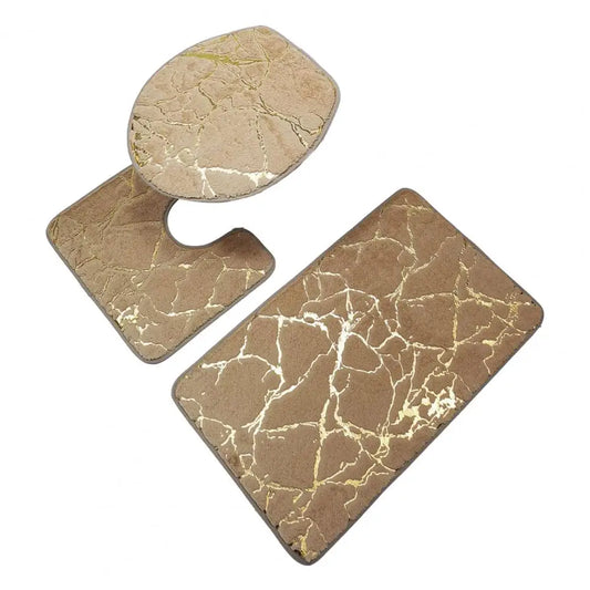 Garduru Druck Toilettenteppich Set im eleganten Marmor-Stil