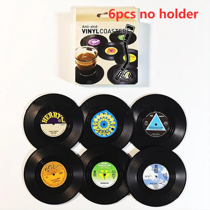 Retro Vinyl Untersetzer Set – Schützen Sie Ihre Möbel mit musikalischem Stil
