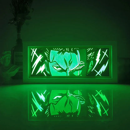 Anime 3D LED Lichtbox – Dragon Ball-inspirierte Papierschnitt-Nachtlampe mit Fernbedienung