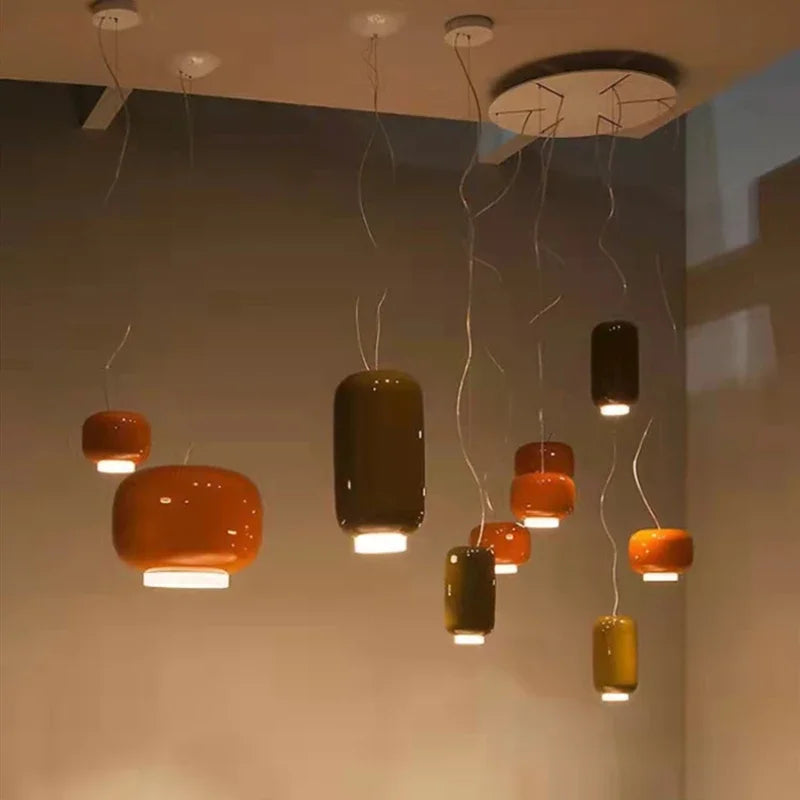 Moderne Glas Pendelleuchte – Italienisch inspirierte LED-Hängelampe