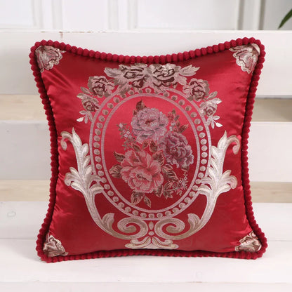 Florentina – Vintage Jacquard Kissenbezug mit europäischem Spiegelmuster