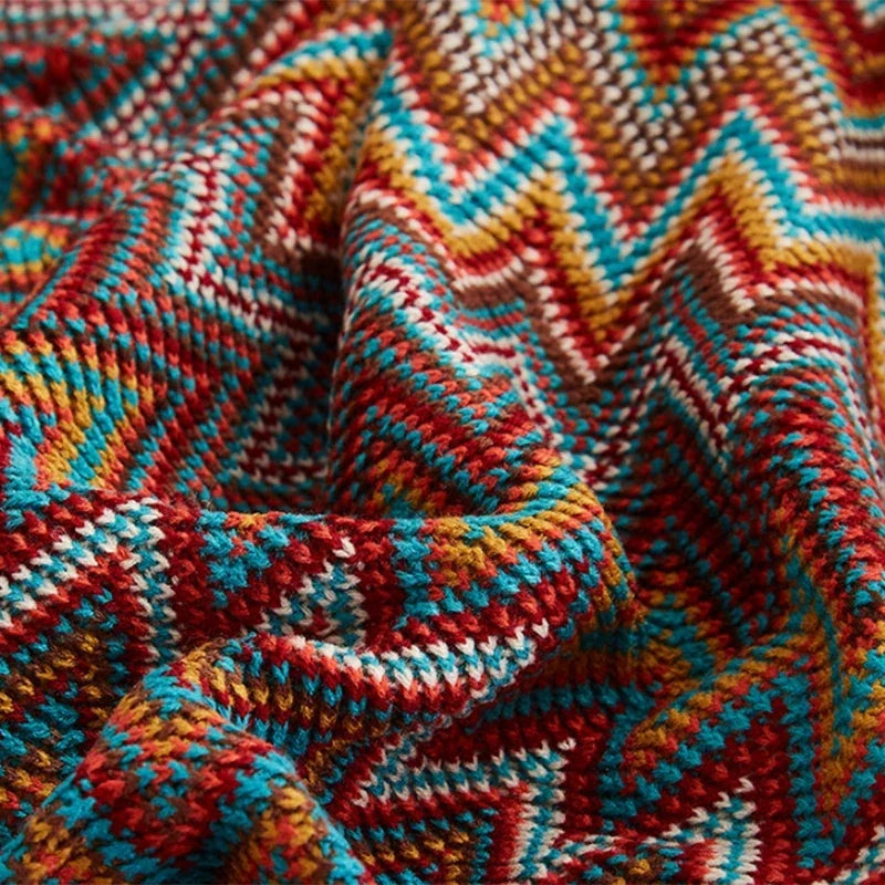 Boho Plaid Decke & Ecksofa Überwurf - Zuhause, Hotel, Reise, Picknick Essentials