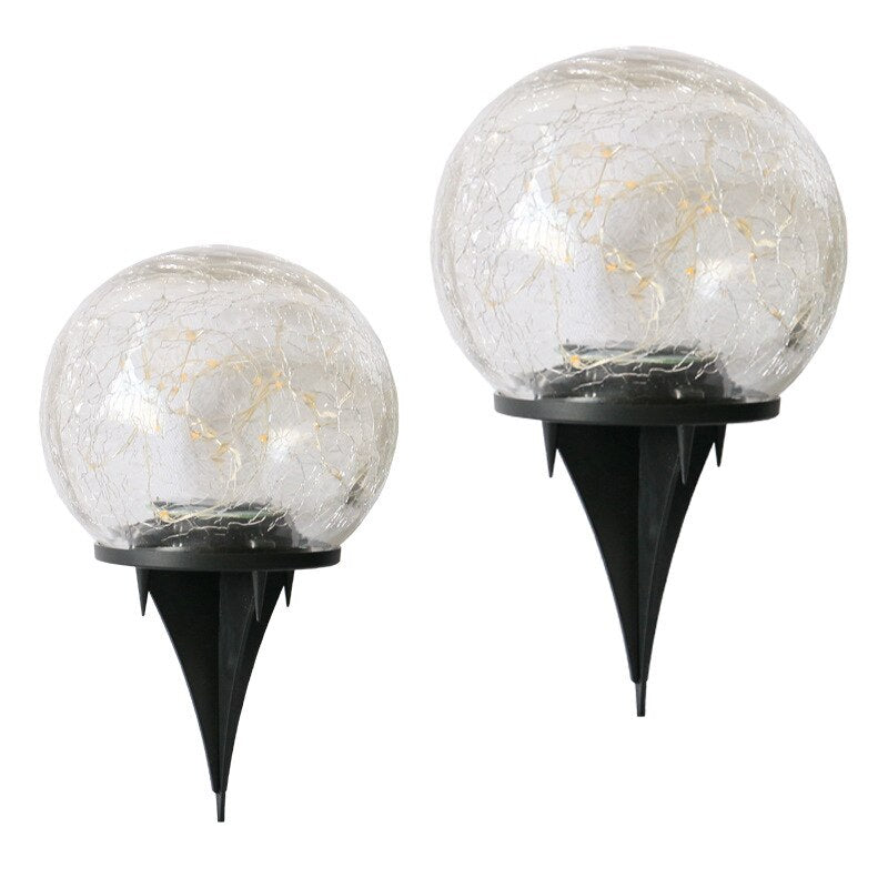 Solar Crack Ball Lampe: Wasserdichte Gartenornamente