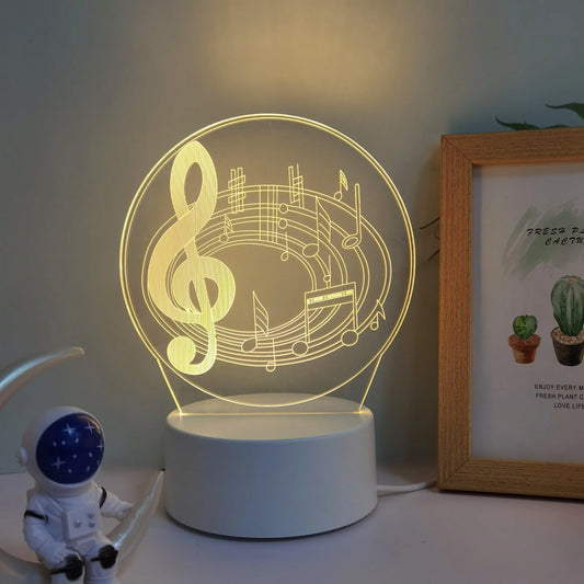 3D musikalische Noten Nachtlicht