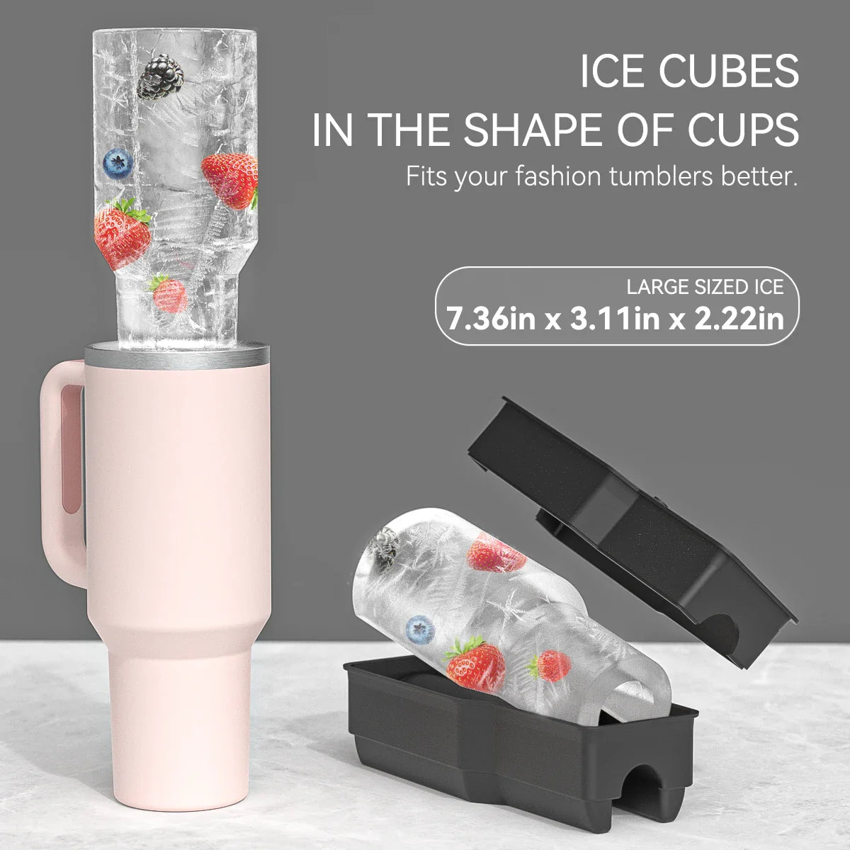 Silicone-Eiswürfelform für Stanley Cup – Zylinderförmige Eiswürfelschale