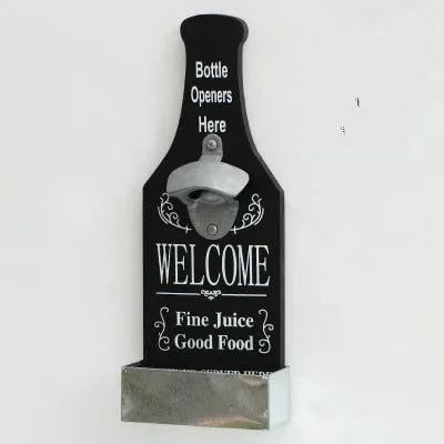 Vintage Holz-Wandflaschenöffner – Funktional und dekorativ