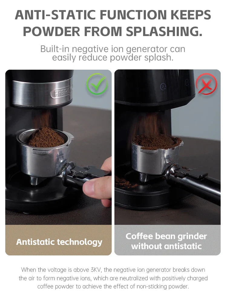 Automatischer Kaffeemühle – 31 einstellbare Einstellungen für präzisen Espresso- und Pour-Over-Brauen