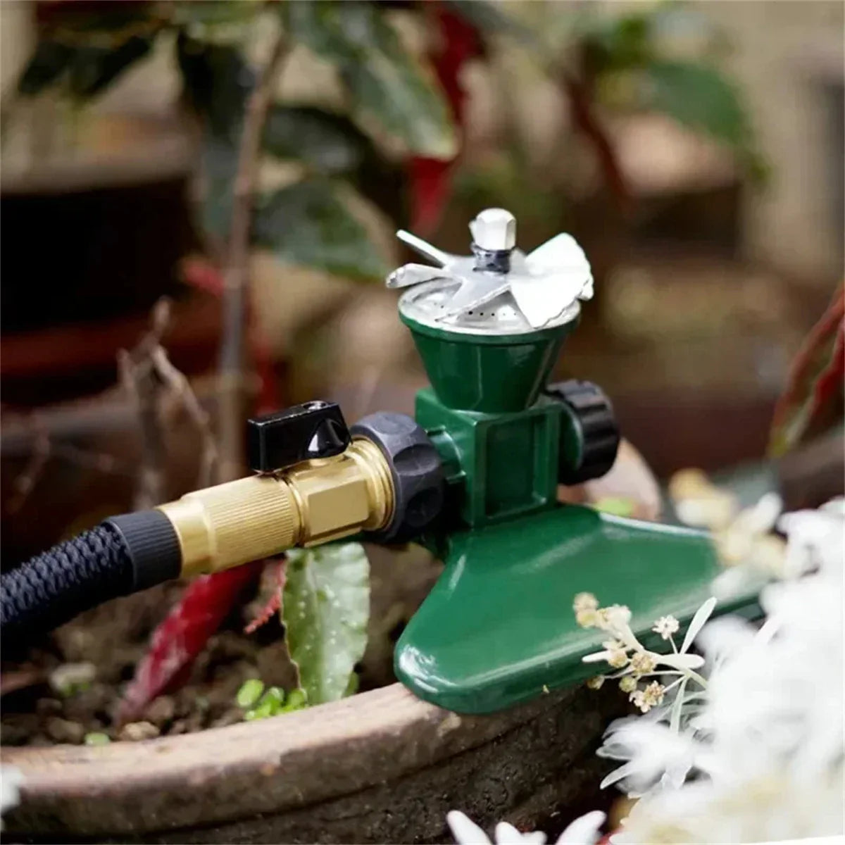 Automatischer 360-Grad-Rotations-Metallrasensprenger für die Gartenbewässerung