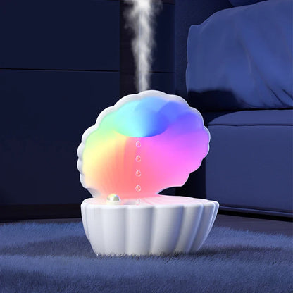 Shell Schlafhilfe Bluetooth Lautsprecher – RGB Nachtlicht mit Luftbefeuchter & Anti-Schwerkraft-Design