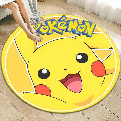 Pokemon Cartoon HD Gedruckter Rundteppich Dropshipping Teppich für Wohnzimmer Bereich Teppich Große Haustiermatte Weiche Kreis Teppiche Raumteppich