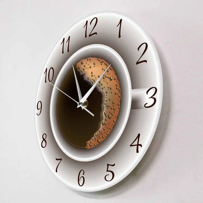 Kaffeetassen-Wanduhr Küche