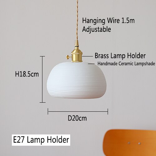 RoyaleGlow Artisan-Hergestellte Keramik Pendant Licht – Einzigartiger Handgefertigter Lampenschirm