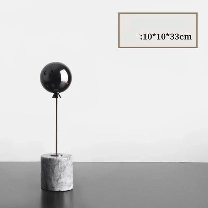 Ballon Marmor Basis Metall Ornamente