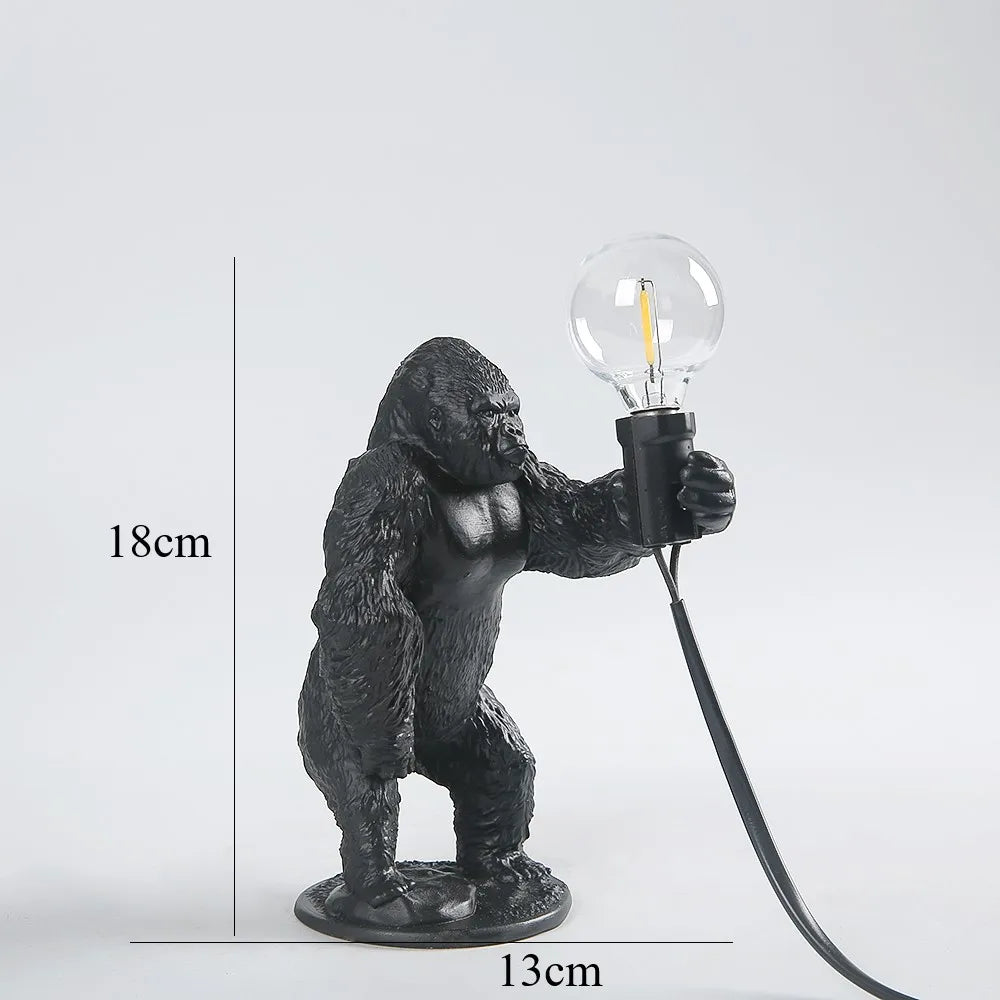 Garduru Gorilla Tischlampe | LED Nachtleuchte | Tierische Tischbeleuchtung für Zuhause