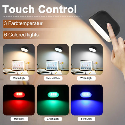 Fernbedienung Dimmable Leselampe - 360° drehbare RGB Touch-Wandlampe