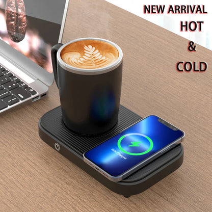 Royaleva Heiße und Kalte Tasse Thermostat Pad mit Drahtloser Ladung – 3-in-1 Untersetzer für Zuhause & Büro
