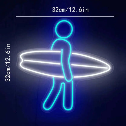 Surfer Dude Neon-Schild