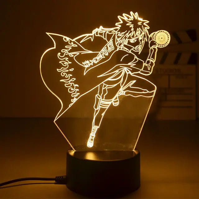 Naruto 3D LED Nachtlampe – Anime Licht mit Kakashi, Sasuke & Naruto