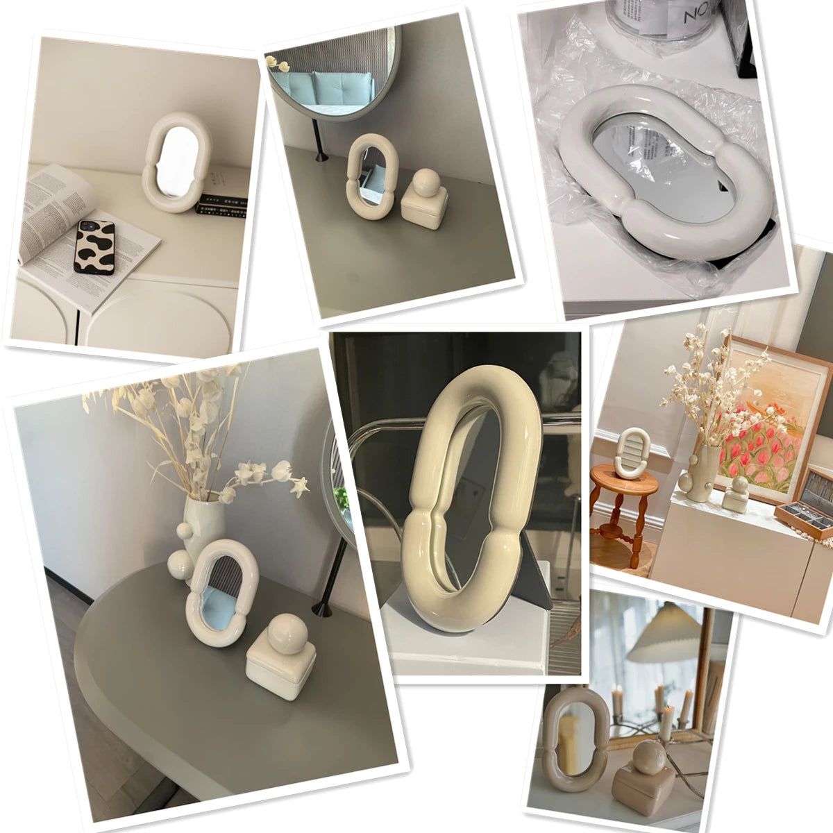 SerenaShape – Eleganter Ovaler Spiegel mit Skulpturaler Form