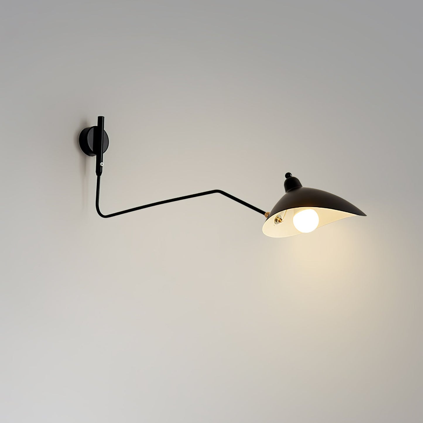 Garduru Mouille Einarmige Wandlampe – Ikonisches Design der 1950er Jahre mit verstellbarem Arm