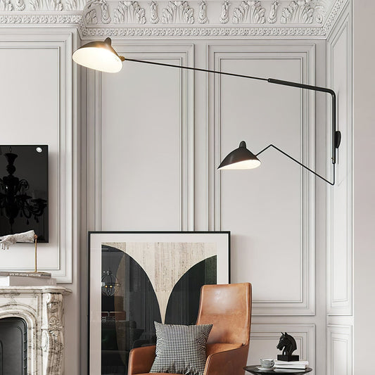 Garduru Mouille Einarmige Wandlampe – Ikonisches Design der 1950er Jahre mit verstellbarem Arm