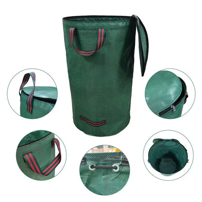 Gartenabfalltasche mit Deckel – Faltbare Laubsammlung Aufbewahrung