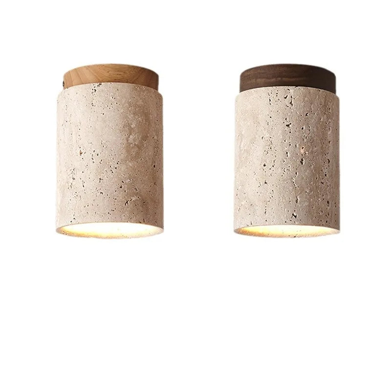 Licht von Travertin - Elegante Deckenlampe für Treppenhaus