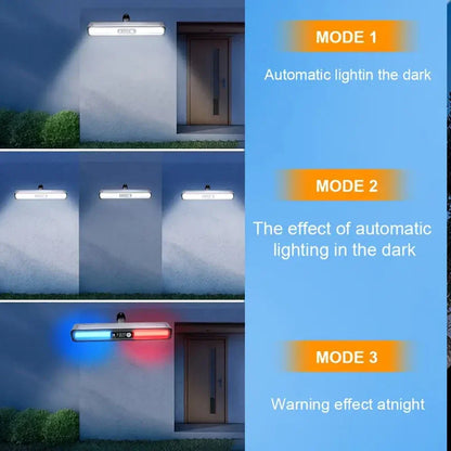 Royelux Solar Warnwandleuchte - Wandmontierte dekorative Außen-LED-Lampe