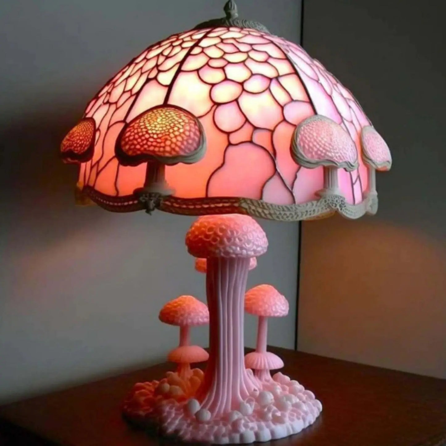 Vintage Pilz Tischlampe